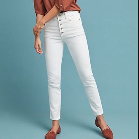 CITIZENS OF HUMANITY HIGH-RISE OLIVIA STRAIGHT LEG JEAN, SIZE US 25, WHITE - Picture 1 of 13